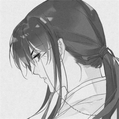 动漫男头黑白高级感