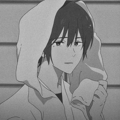 动漫男头黑白高级感