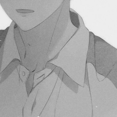 动漫男头黑白高级感