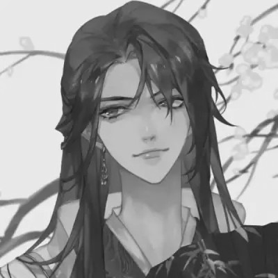 动漫男头黑白高级感