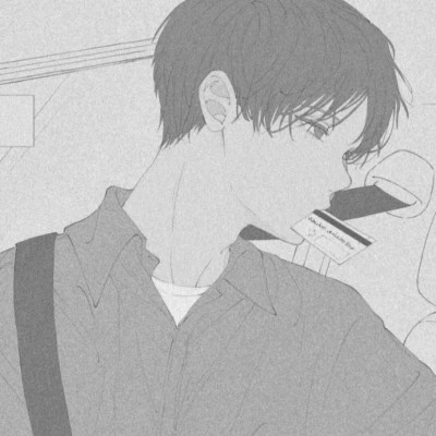 动漫男头黑白高级感