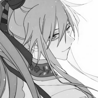 动漫男头黑白高级感