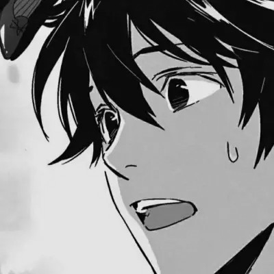 动漫男头黑白高级感