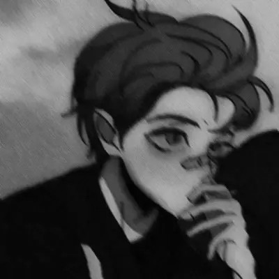 高冷男头像动漫黑白
