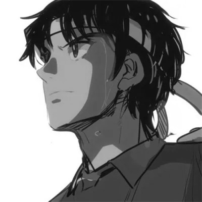 高冷男头像动漫黑白