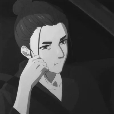 高冷男头像动漫黑白