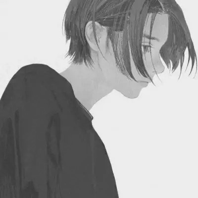 高冷男头像动漫黑白