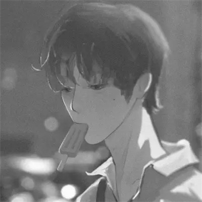 高冷男头像动漫黑白