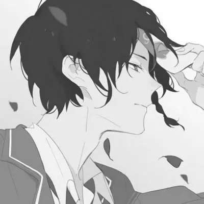 高冷男头像动漫黑白