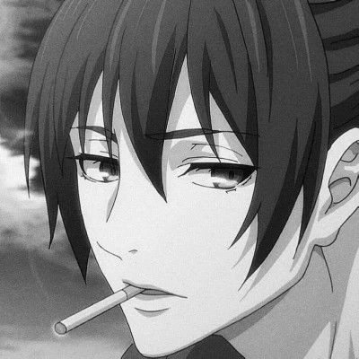 高冷男头像动漫黑白