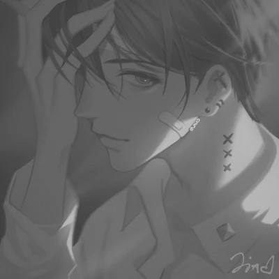 黑白男漫头