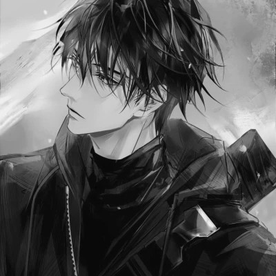 黑白男漫头