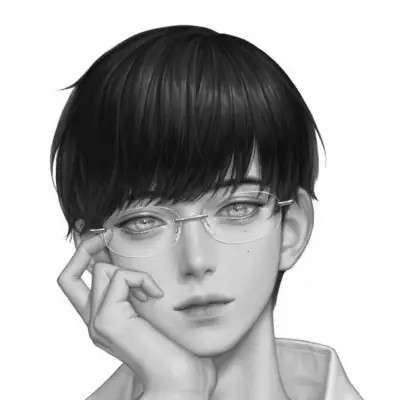 日漫系黑白帅气男头