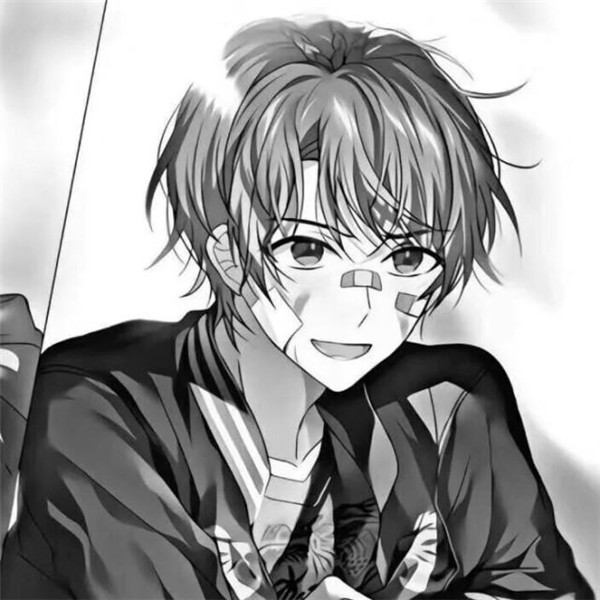 动漫男生高冷黑白头像