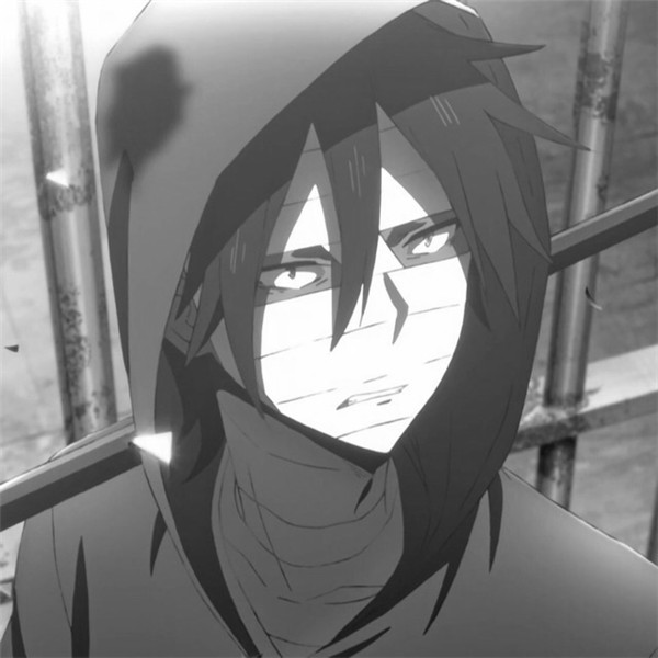 动漫男生高冷黑白头像