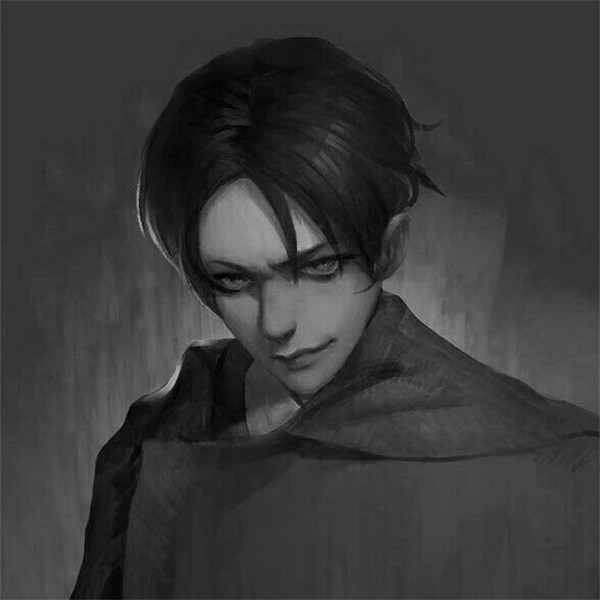 动漫男生高冷黑白头像