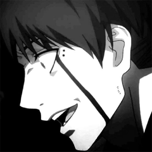 动漫男生高冷黑白头像