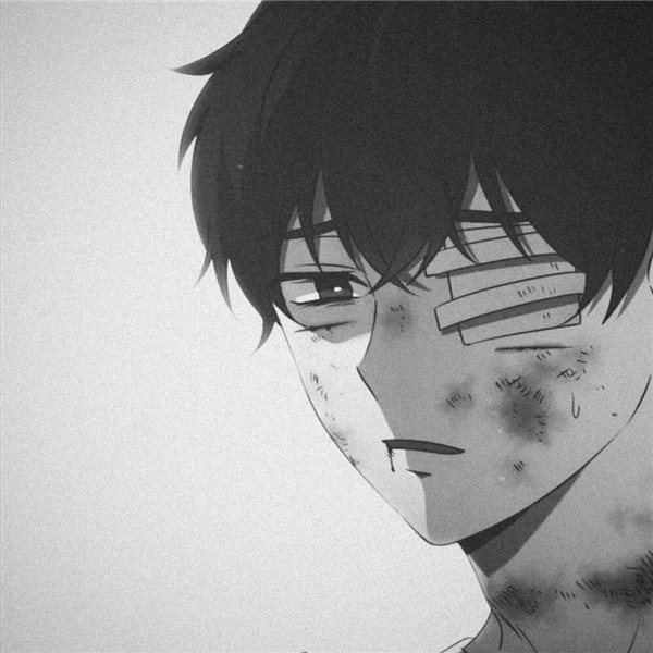 动漫男生高冷黑白头像