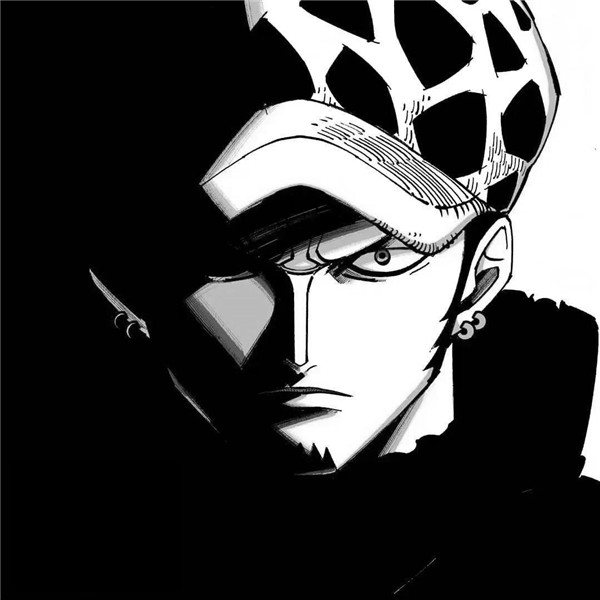 动漫男生高冷黑白头像