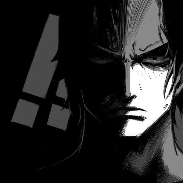 动漫男生高冷黑白头像