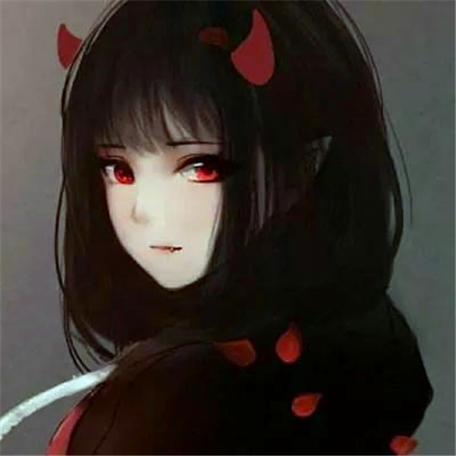 动漫高冷霸气暗黑女生头像图片