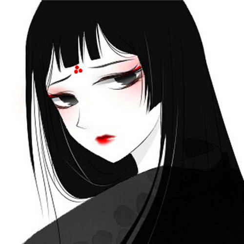 动漫高冷霸气暗黑女生头像图片