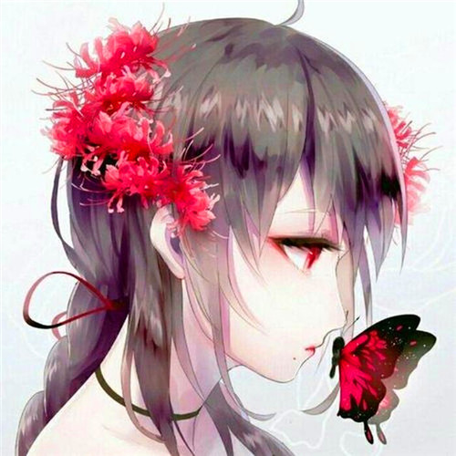 动漫高冷霸气暗黑女生头像图片