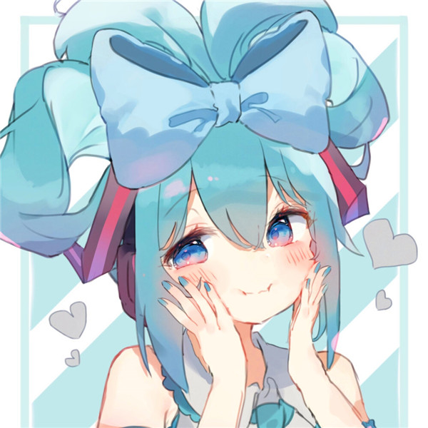 初音未来卡哇伊甩葱小歌姬头像图片