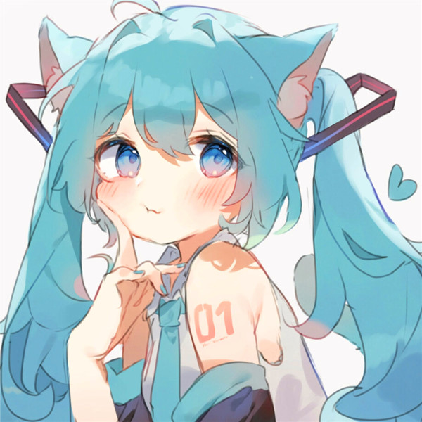 初音未来卡哇伊甩葱小歌姬头像图片