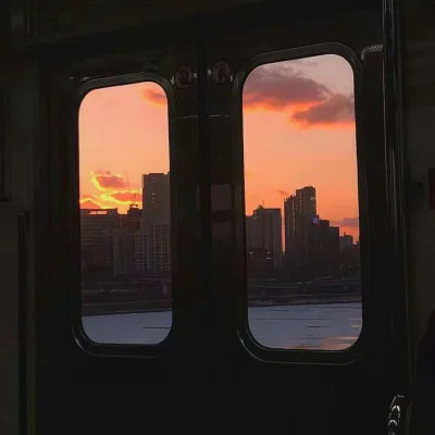 唯美黄昏风景头像