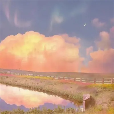 唯美黄昏风景头像