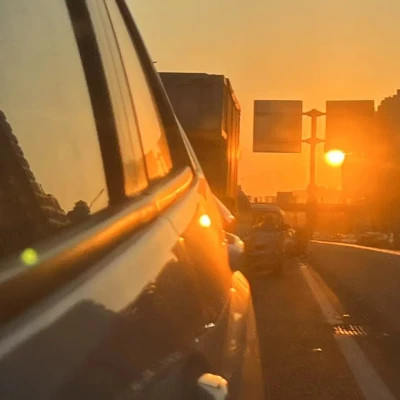 唯美黄昏风景头像
