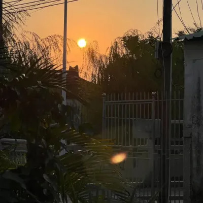 唯美黄昏风景头像