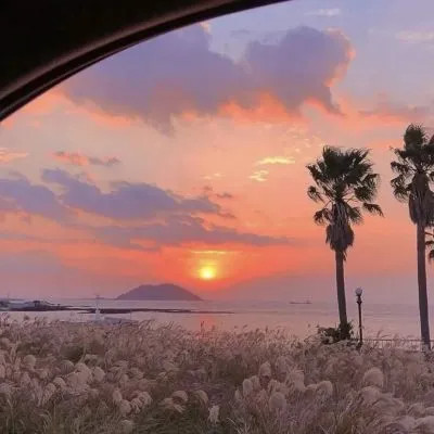唯美黄昏风景头像