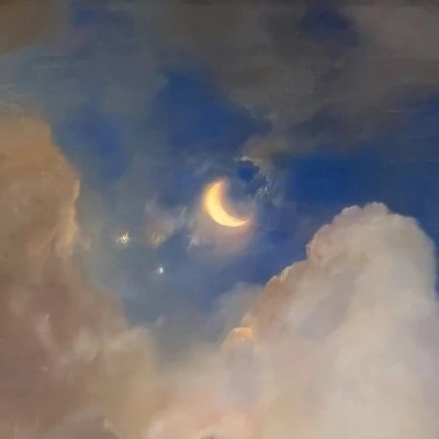 高级蓝色治愈系背景图片头像