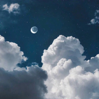 背景图片干净治愈系蓝色头像