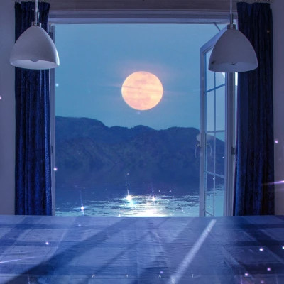 背景图片干净治愈系蓝色头像