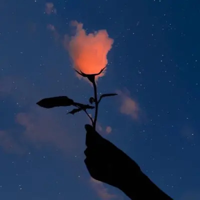 背景图片干净治愈系蓝色头像