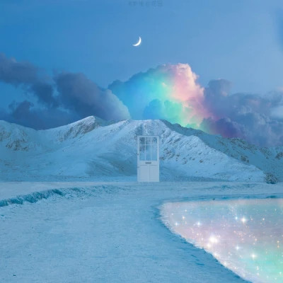 背景图片干净治愈系蓝色头像