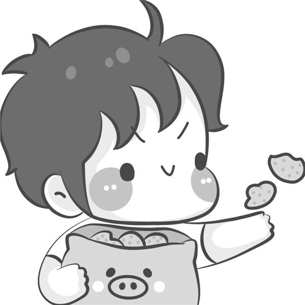 情头黑白卡通可爱简约图片