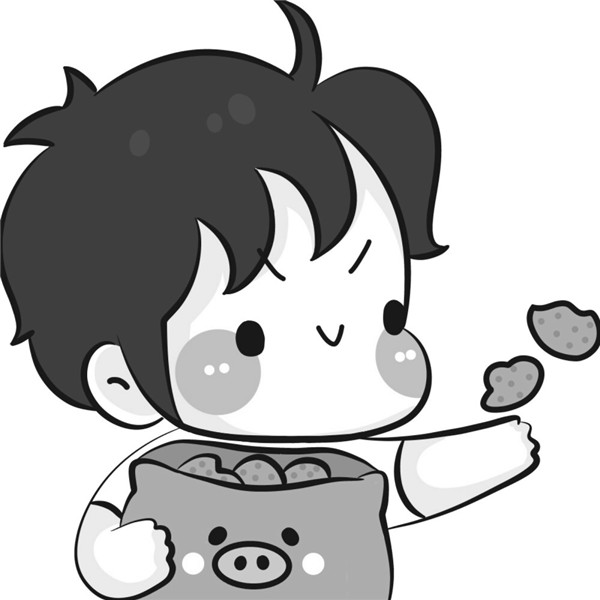 情头黑白卡通可爱简约图片