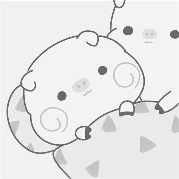 情头黑白卡通可爱简约图片