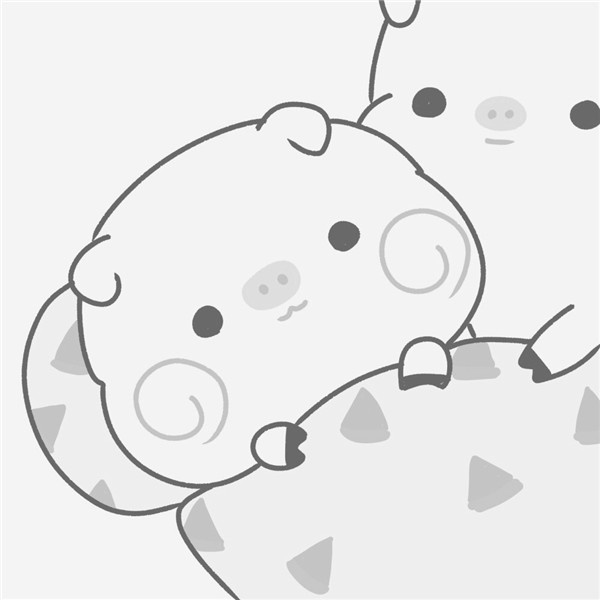 情头黑白卡通可爱简约图片