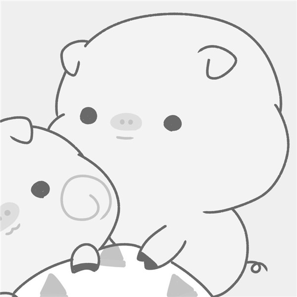 情头黑白卡通可爱简约图片