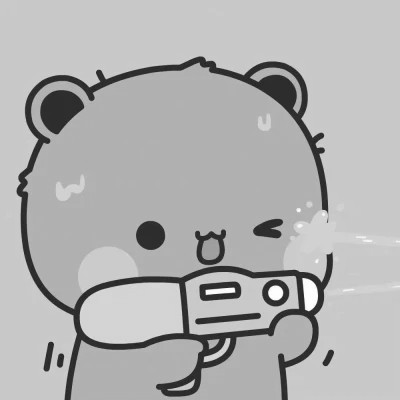 黑白可爱情侣头像分开一人一张图片