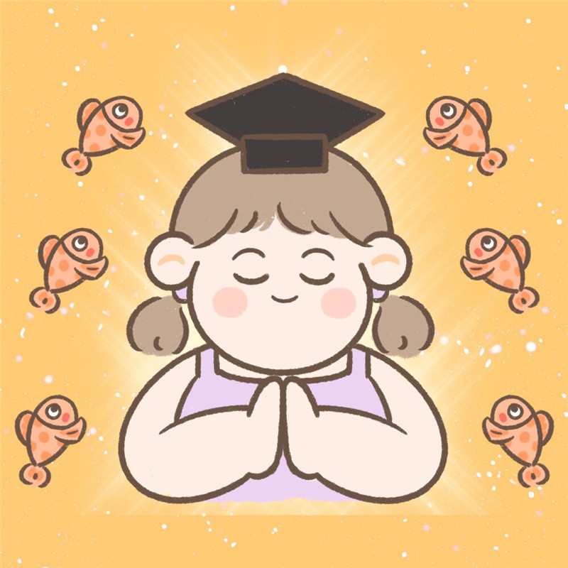 可爱卡通胖女孩祈求好运头像图片