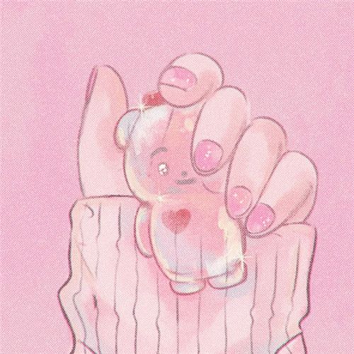 粉色少女心化妆系列头像图片