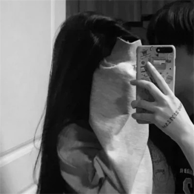 情侣头像黑白两人超甜真人一对