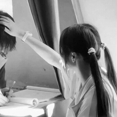 情侣头像黑白两人超甜真人一对