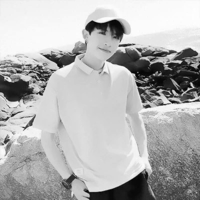 帅气情侣头像一男一女黑白